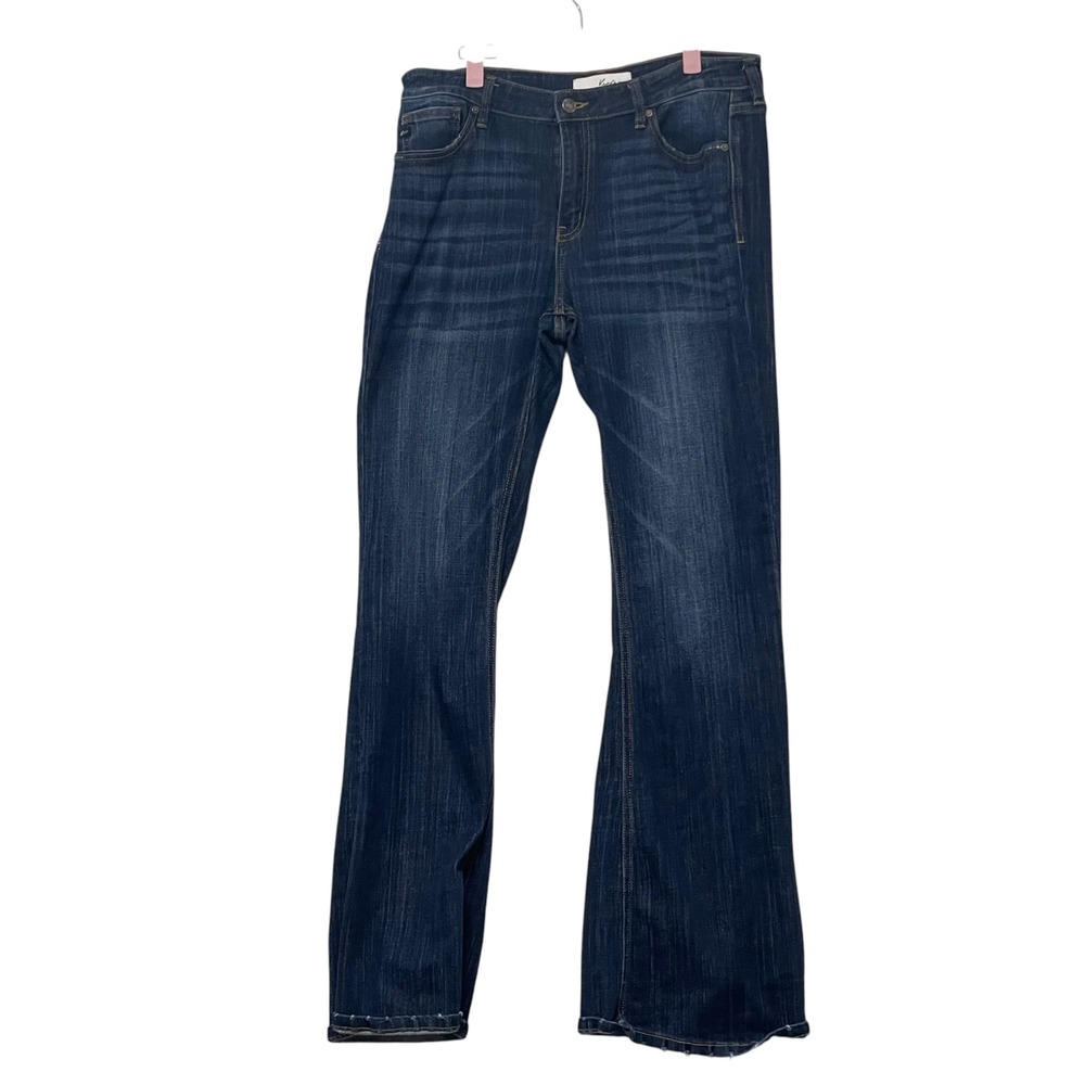KanCan Dark Wash High Rise Flare Jeans Whiskered KC6102LOH Blue Size 15/31 - Picture 3 of 9